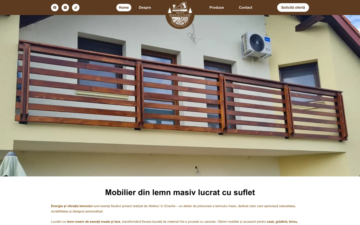Captură website Atelieru’ lu’ Enache