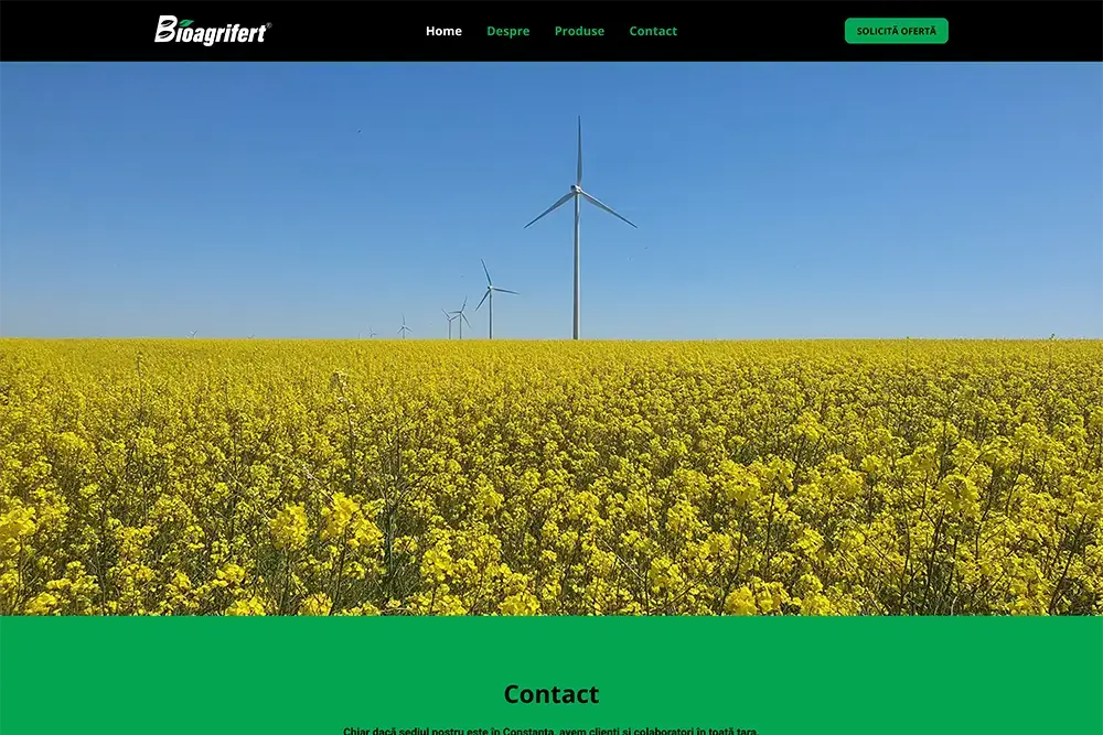 Captură website Bioagrifert