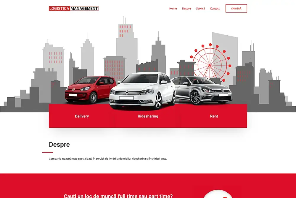 Captură website LOGISTICA MANAGEMENT