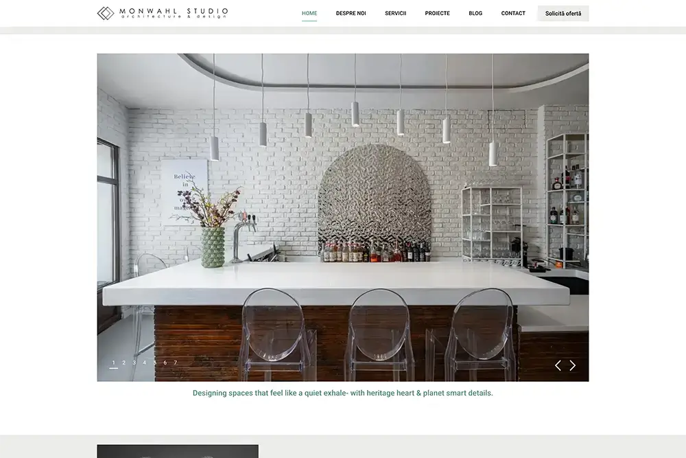 Captură website MONWAHL STUDIO