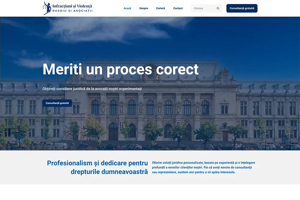 Captură website Infracțiuni și Violență