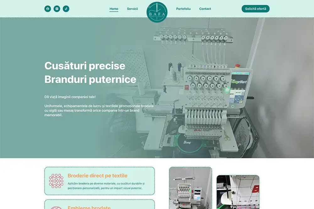 Captură website BAFA