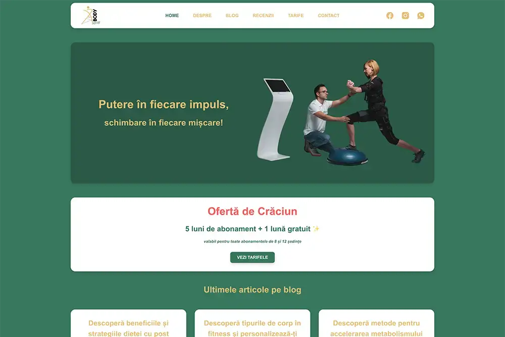 Captură website xbody4ever