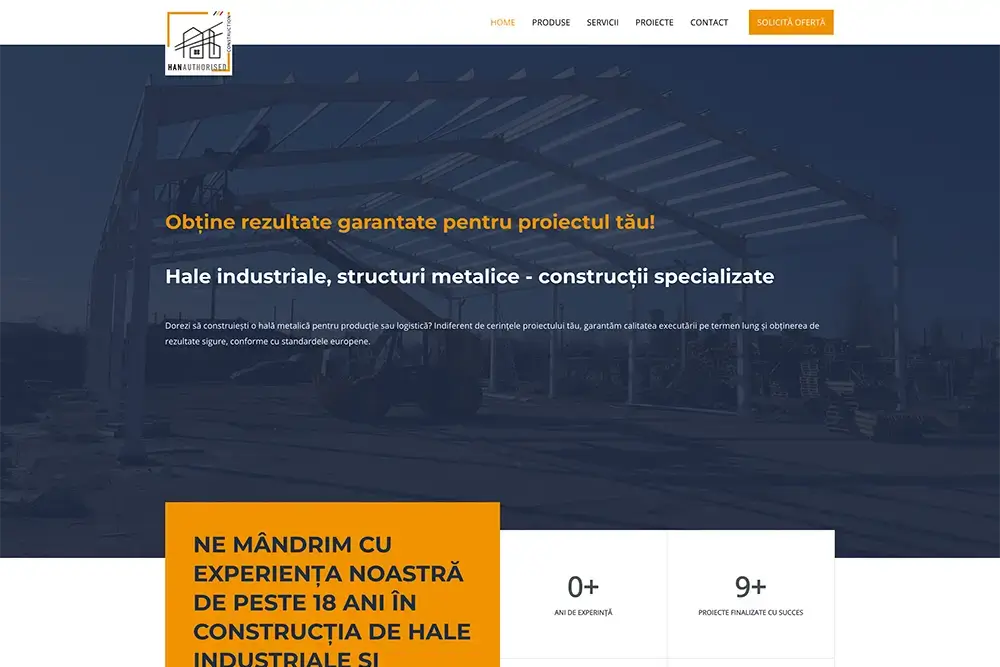 Captură website HAN AUTHORISED