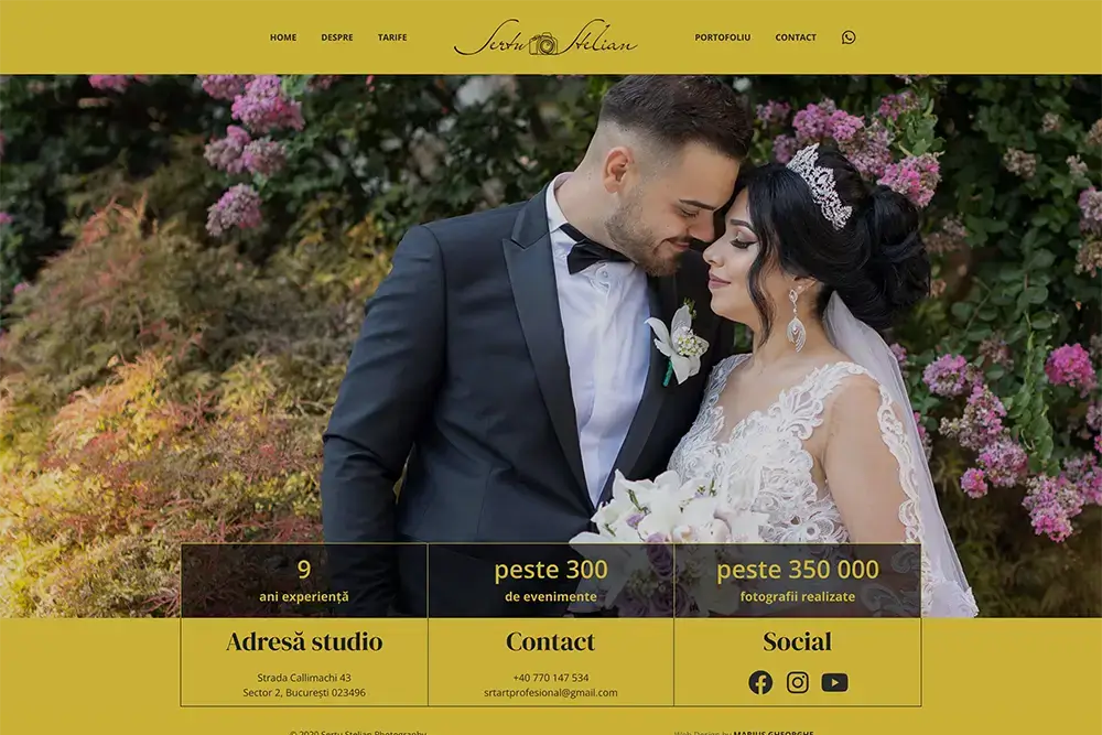 Captură website Sertu Stelian Photography