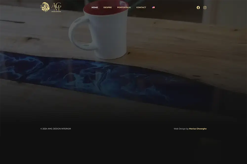 Captură website AMG DESIGN INTERIOR