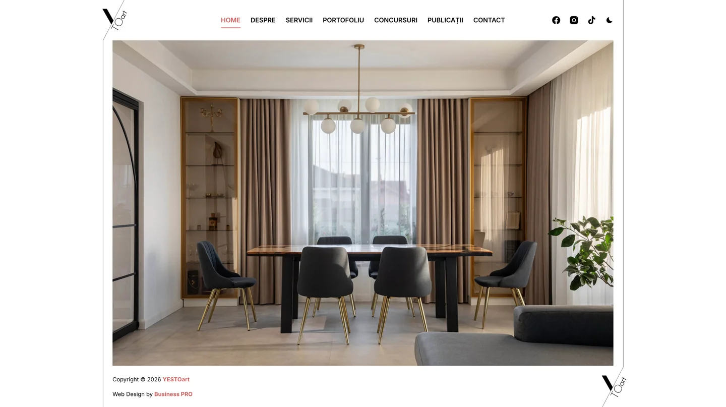 Captură website YESTOart