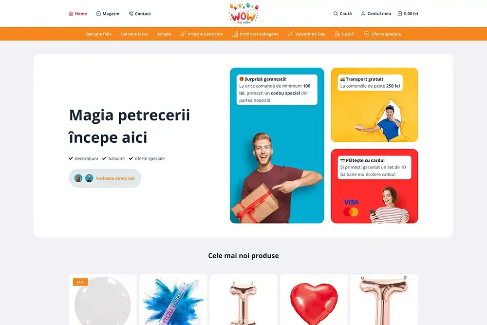 Captură website WOW Shop Online